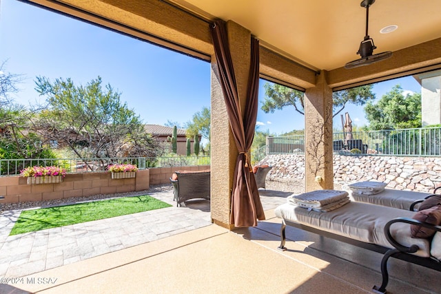 view of patio / terrace with a fenced backyard