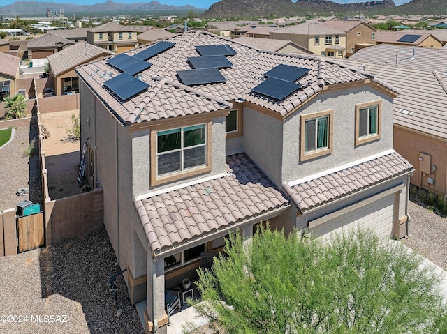 aerial view featuring a mountain view