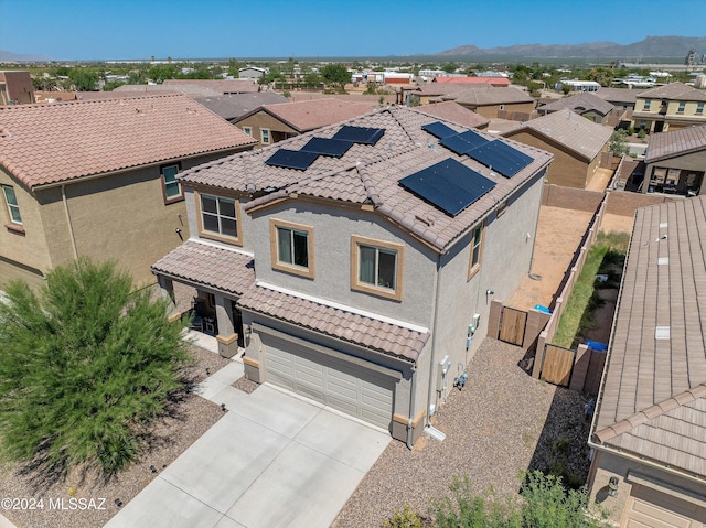 9314 W Creosote Rain Dr, Marana, AZ 85653 - aerial view of residential area featuring a mountainous background