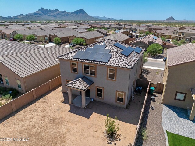 aerial view with a mountain view