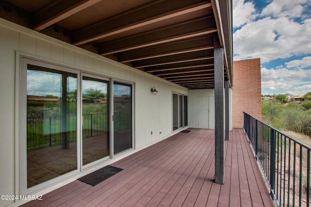 view of wooden deck