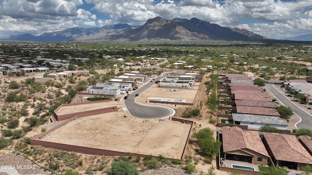 aerial view featuring a mountain view