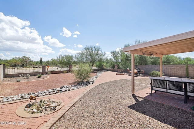 view of yard with a patio