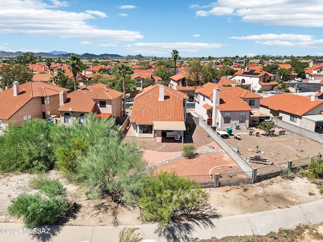 bird's eye view featuring a mountain view