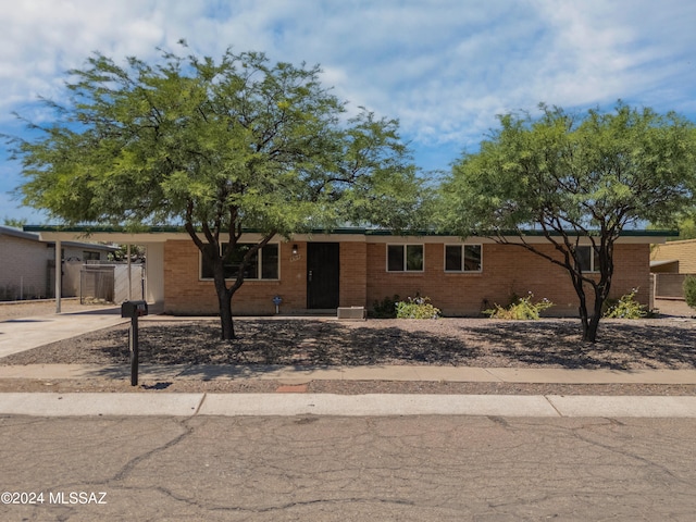 view of ranch-style home