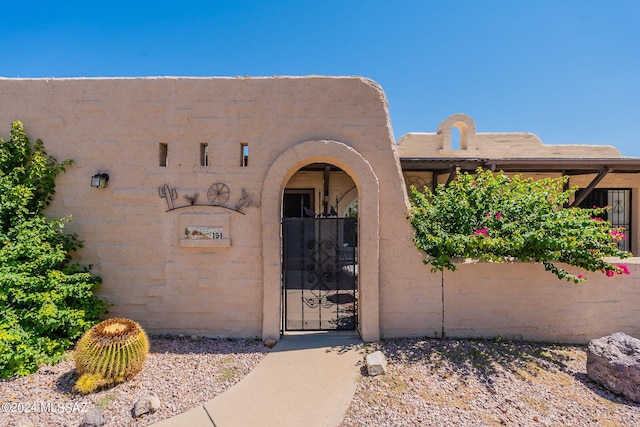 view of doorway to property