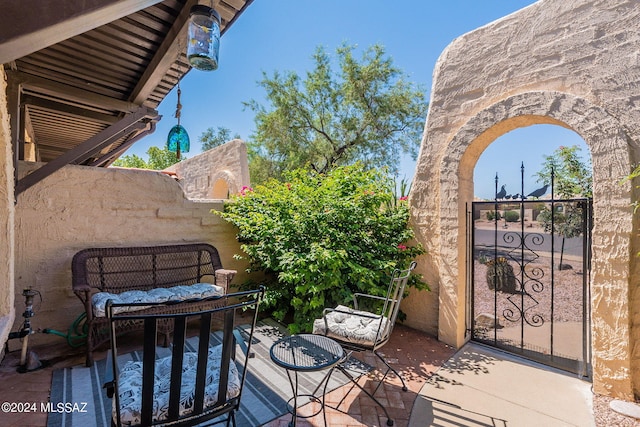 balcony featuring a patio