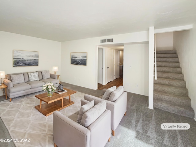 view of carpeted living room