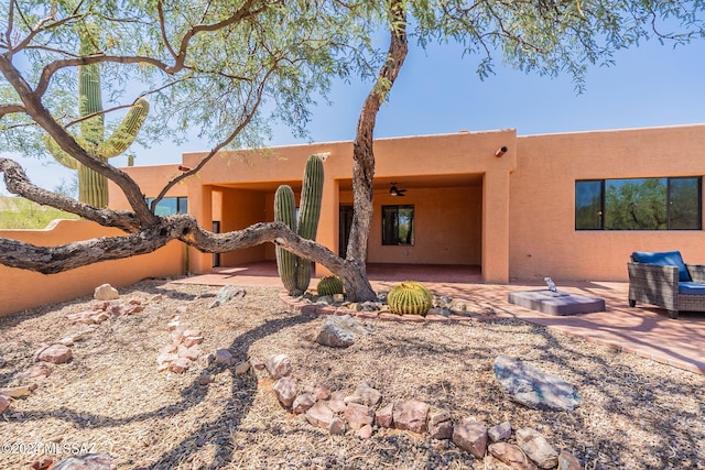 rear view of house featuring a patio area