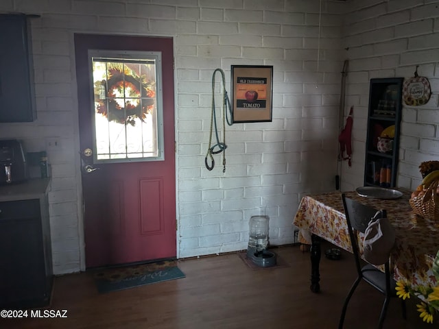 entryway featuring wood-type flooring