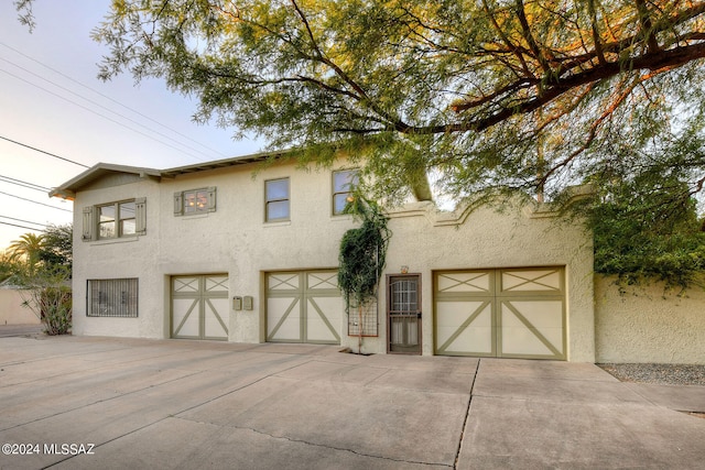 view of front of home featuring a garage