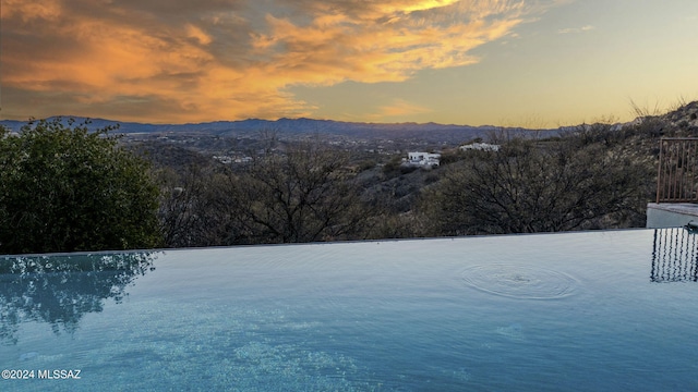 view of water feature with a mountain view