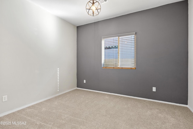 view of carpeted empty room