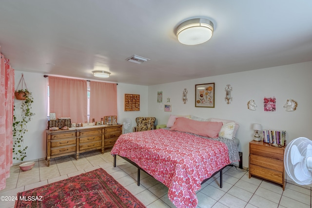 view of tiled bedroom