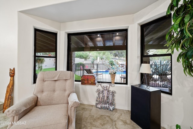 sitting room featuring plenty of natural light