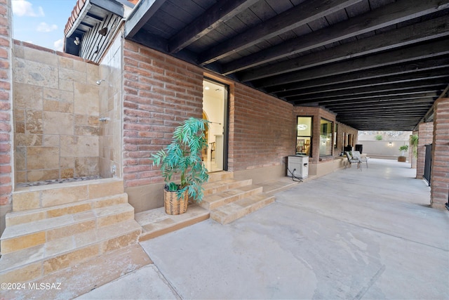 view of patio with entry steps