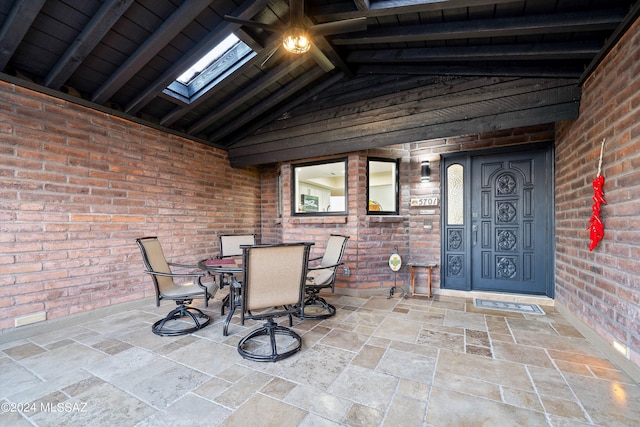 view of patio with outdoor dining space