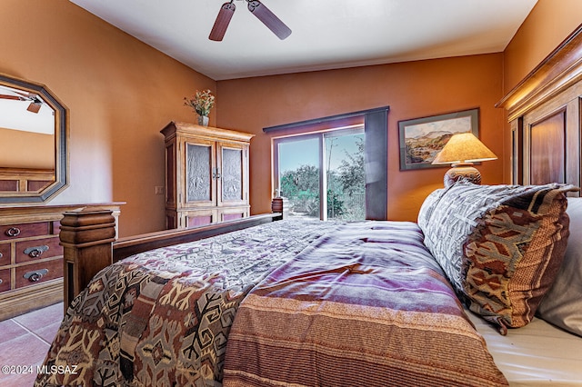 bedroom with ceiling fan