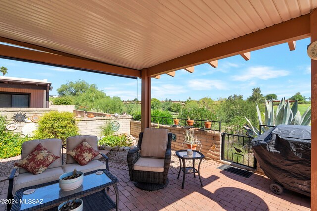 view of patio / terrace with an outdoor hangout area