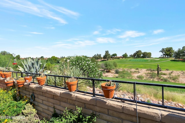 exterior space with golf course view