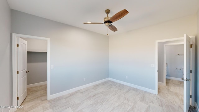 unfurnished room featuring ceiling fan