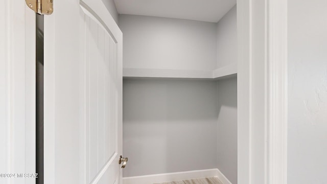 spacious closet with hardwood / wood-style floors