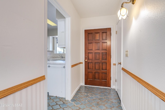 interior space with sink