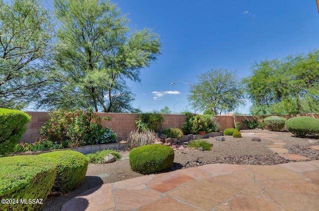 view of patio featuring a fenced backyard