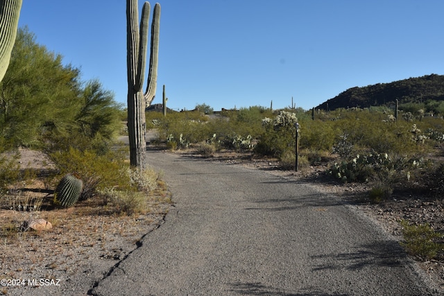 view of street featuring a mountain view