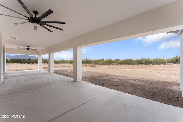 view of patio / terrace with ceiling fan