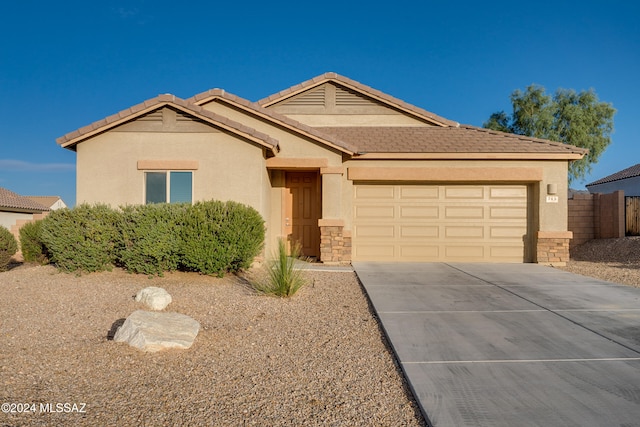 view of front of home featuring a garage