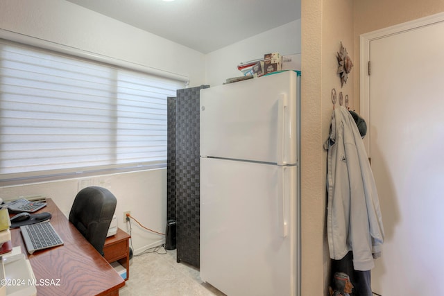 kitchen with white refrigerator