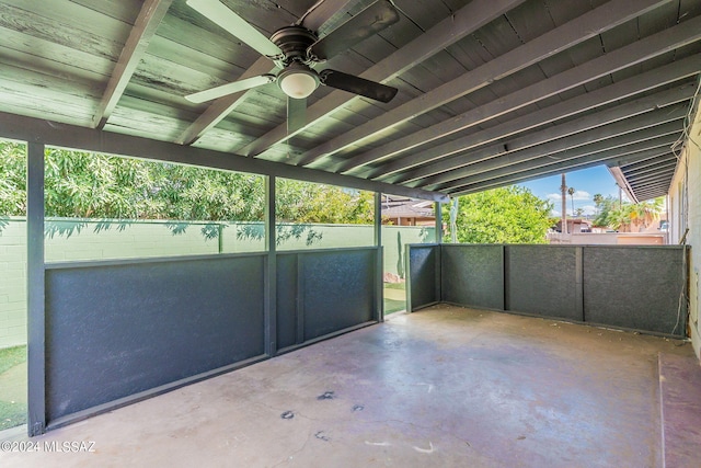 view of patio / terrace with ceiling fan