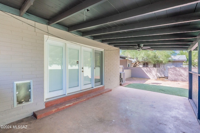 view of patio featuring french doors