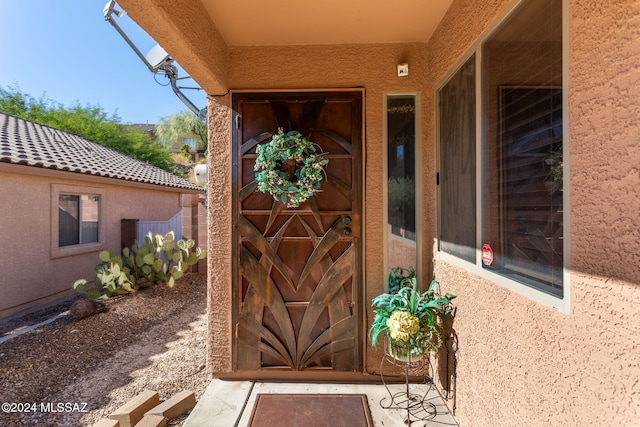 view of doorway to property