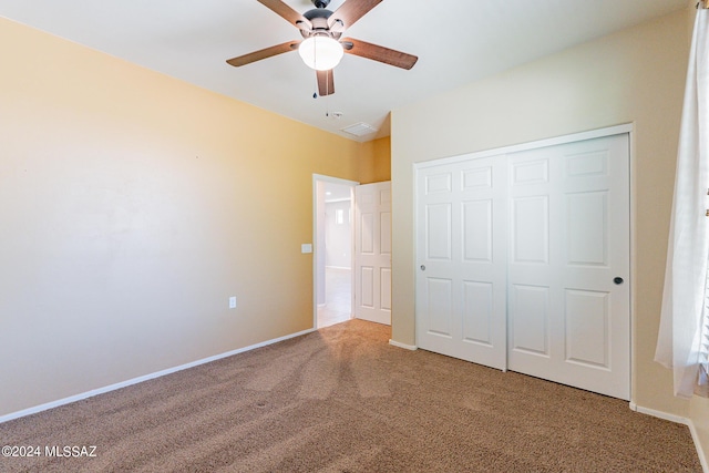 14031 E Troika St, Vail, AZ 85641 - unfurnished bedroom featuring carpet floors, a closet, and ceiling fan