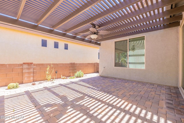 14031 E Troika St, Vail, AZ 85641 - view of patio with a pergola and ceiling fan