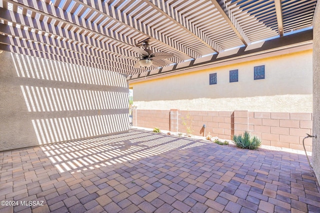 14031 E Troika St, Vail, AZ 85641 - view of patio with a ceiling fan and a pergola