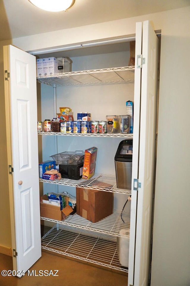 view of pantry