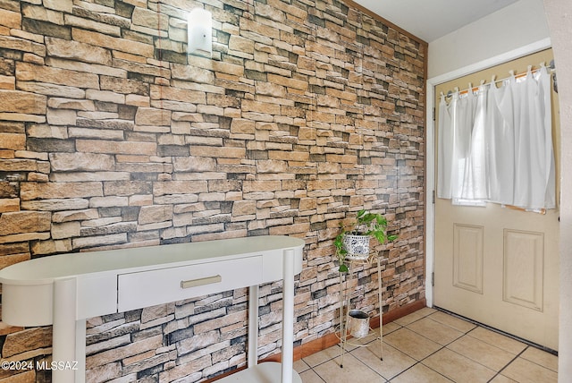 view of tiled foyer