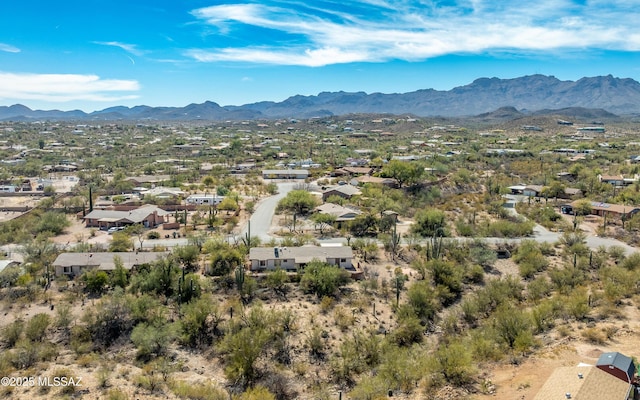 bird's eye view featuring a mountain view