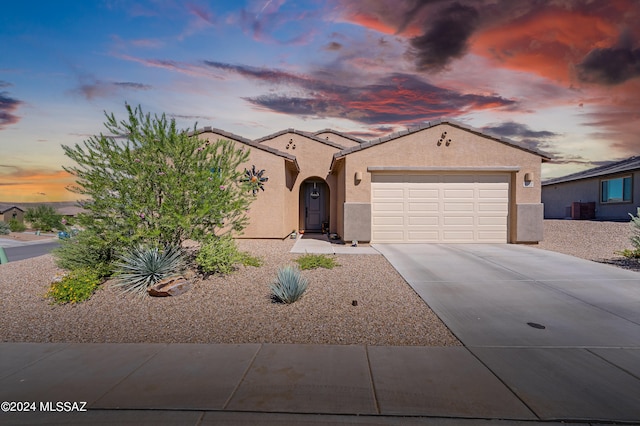 view of front of house featuring a garage