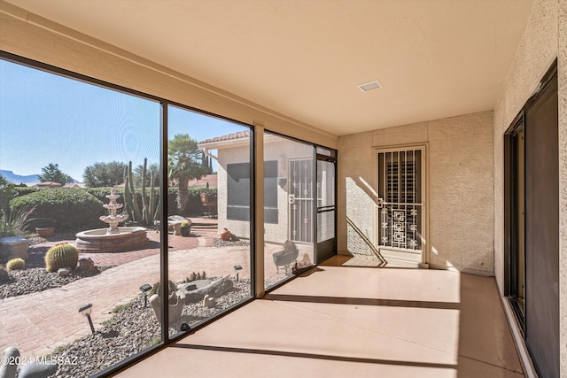 view of sunroom