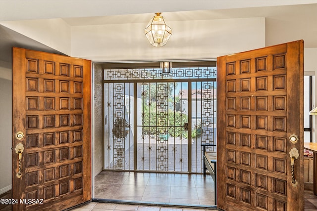 view of tiled entryway