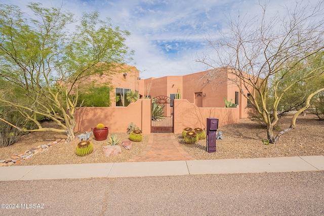 view of pueblo-style home