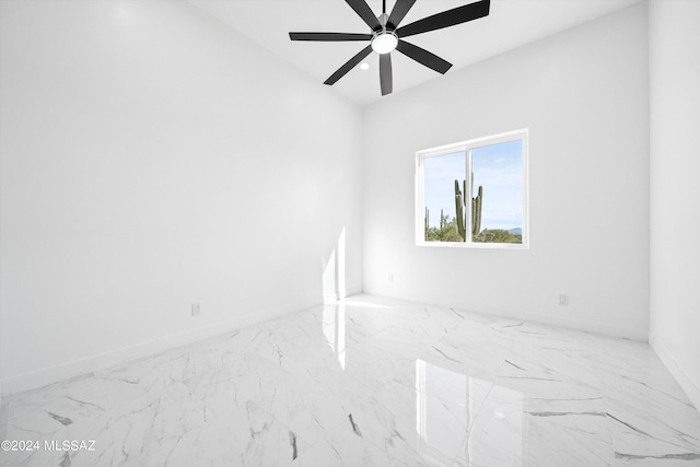 empty room with ceiling fan