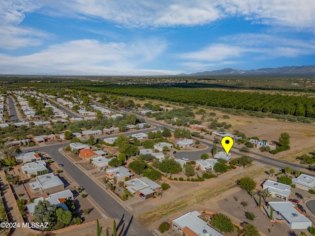 drone / aerial view with a rural view