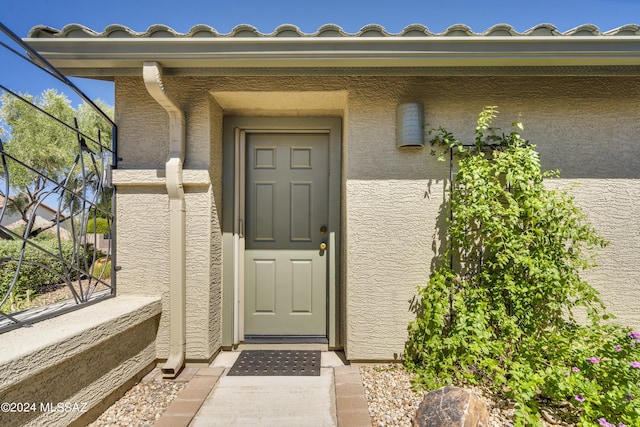 view of doorway to property