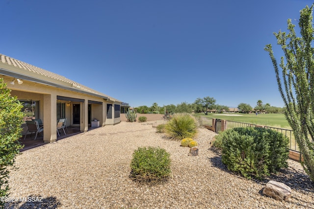 view of yard with a patio