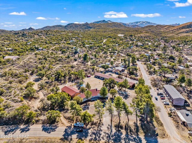 aerial view featuring a mountain view